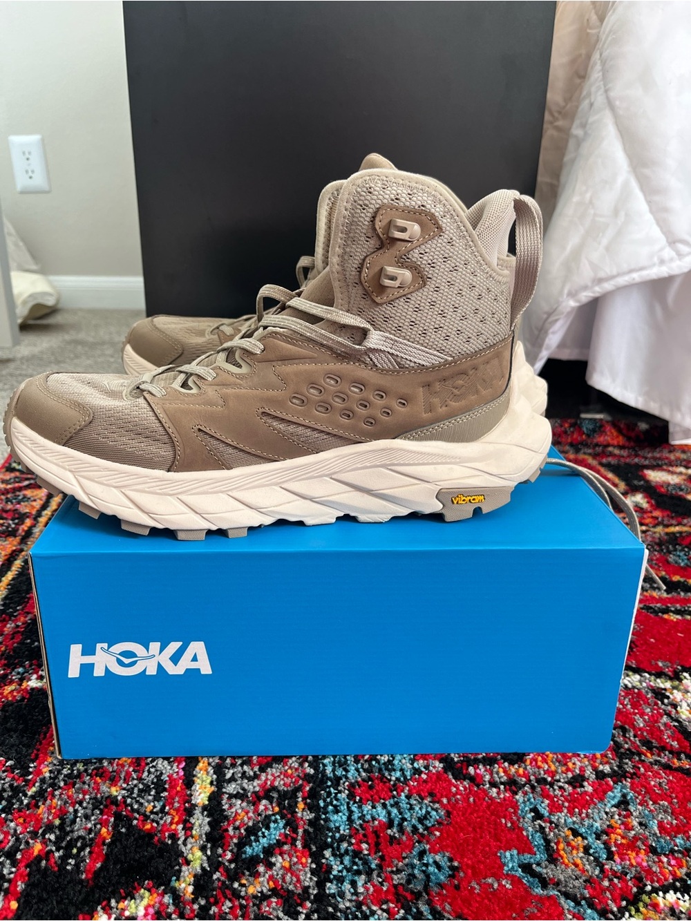 Hoka Women's Taupe Mid-Top Winter & Rain Boots